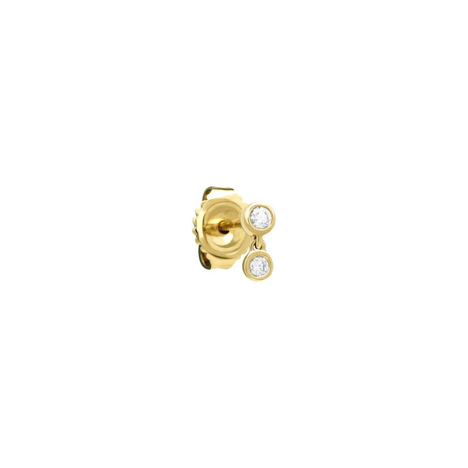 14k Gold Diamond Drops Earrings - Aureli Jewelry